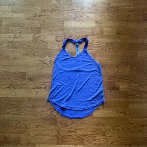 Nike Elastika Racerback Tank Top XS Purple Heather Dri Fit Women T Strap Logo